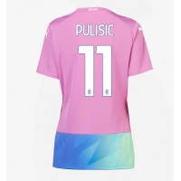 Dámy Fotbalový dres AC Milan Christian Pulisic #11 2023-24 Třetí Krátký Rukáv